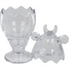 Clayre & Eef 6GL3387 Bomboniera con coperchio Mucca trasparente Ø 8x19 cm