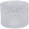 Clayre & Eef 6GL3391 Bonbonnière con coperchio Trasparente Ø 11x8 cm