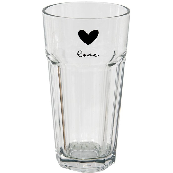 Clayre & Eef 6GL3713 Bicchiere per acqua trasparente Ø 8x15 cm - 320 ml