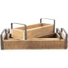 Vassoio decorativo Clayre & Eef (Set di 3) Marrone 35x20x5 - 30x15x5 - 25x10x5 cm