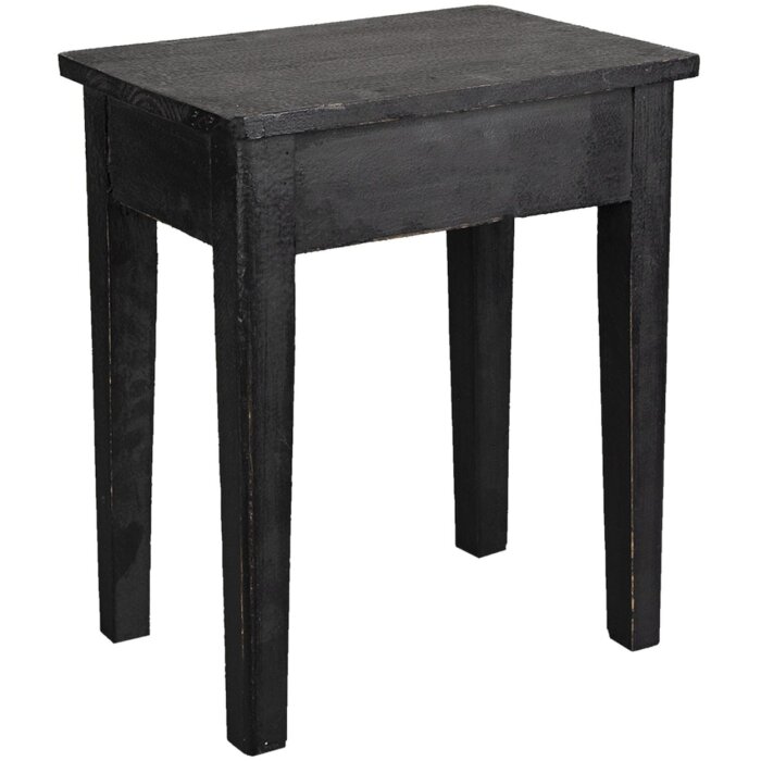 Clayre & Eef 6H2053 Sgabello decorativo nero 36x25x43 cm