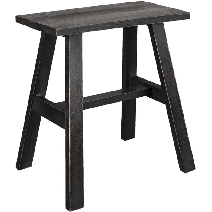Clayre & Eef 6H2056 Sgabello decorativo nero 42x28x43 cm