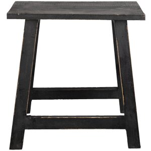 Clayre & Eef 6H2057 Sgabello decorativo nero 42x29x43 cm