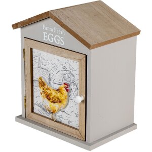 Clayre & Eef 6H2060 Casetta portauovo marrone 19x13x23 cm