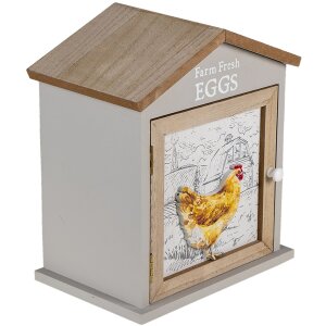 Clayre & Eef 6H2060 Casetta portauovo marrone 19x13x23 cm