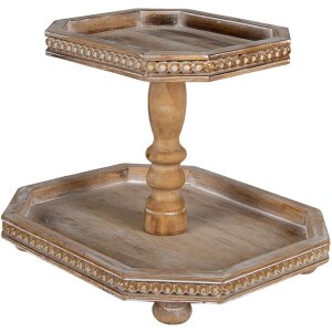 Clayre & Eef 6H2083 Etagere a 2 livelli marrone...