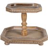 Clayre & Eef 6H2083 Etagere a 2 livelli marrone 38x33x31 cm