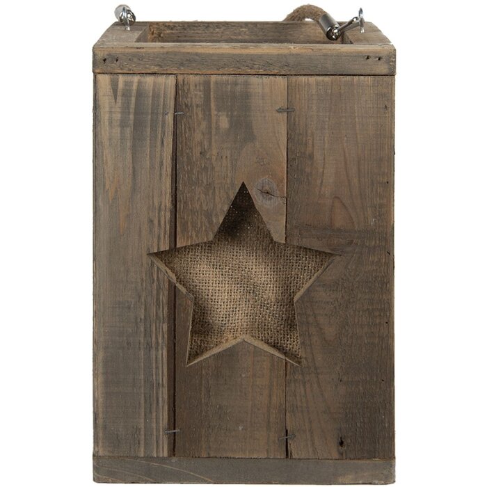 Clayre & Eef 6H2086 Lanterna marrone 19x19x28 cm