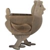 Clayre & Eef 6H2096 Vaso da fiori per interni Chicken Brown 35x18x40 cm
