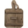 Clayre & Eef 6H2116 Vaso in vetro con supporto marrone 23x13x33 cm