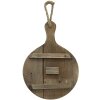 Clayre & Eef 6H2117 Vaso in vetro con supporto marrone 27x13x38 cm