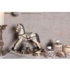 Clayre & Eef 6PR0036 Decorazione natalizia Cavallo a dondolo bianco 22x5x19 cm
