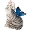 Clayre & Eef 6PR3351 Gatto decorativo bianco, grigio 12x10x15 cm