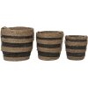 Clayre & Eef 6RO0549 Set di 3 cestini marrone Ø 33x33 cm