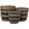 Clayre & Eef 6RO0549 Set di 3 cestini marrone Ø 33x33 cm