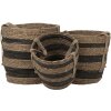 Clayre & Eef 6RO0549 Set di 3 cestini marrone Ø 33x33 cm