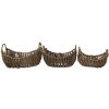Clayre & Eef 6RO0561 Set di 3 cestini marrone Ø 30x22x18 cm