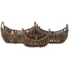 Clayre & Eef 6RO0561 Set di 3 cestini marrone Ø 30x22x18 cm