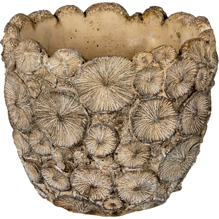 Clayre & Eef 6TE0359L Vaso da fiori per interni grigio Ø 16x15 cm