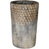 Clayre & Eef 6TE0365L Vaso per fiori da interno grigio Ø 14x23 cm