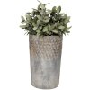 Clayre & Eef 6TE0365L Vaso per fiori da interno grigio Ø 14x23 cm