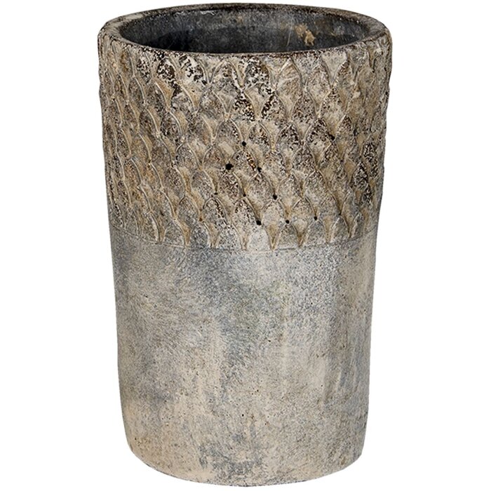 Clayre & Eef 6TE0365S Vaso da fiori per interni grigio Ø 12x19 cm