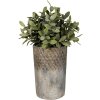 Clayre & Eef 6TE0366 Vaso per fiori da interno grigio Ø 24x39 cm