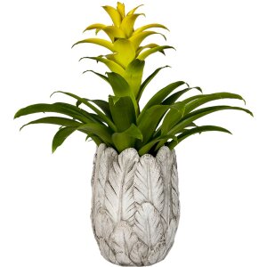 Clayre & Eef 6TE0367 Vaso da fiori per interni grigio...