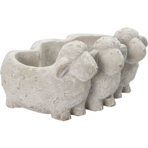 Clayre & Eef 6TE0372 Vaso da fiori per interni Sheep...
