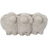 Clayre & Eef 6TE0372 Vaso da fiori per interni Sheep Grey 26x20x12 cm