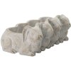 Clayre & Eef 6TE0373 Vaso da fiori per interni Rabbit Grey 33x19x11 cm