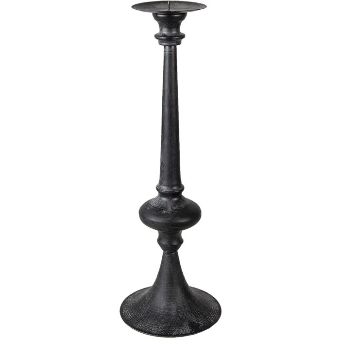 Clayre & Eef 6Y4468 Candeliere nero Ø 15x45 cm