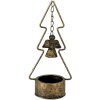 Clayre & Eef 6Y4512 Portacandele Albero di Natale color rame 10x8x24 cm