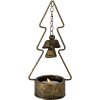 Clayre & Eef 6Y4512 Portacandele Albero di Natale color rame 10x8x24 cm