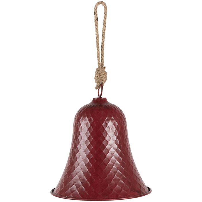 Clayre & Eef 6Y4606 Campanello in ghisa rosso Ø 18x20 cm