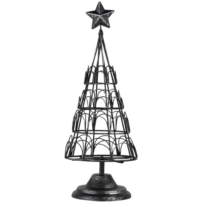 Clayre & Eef 6Y4608 Portacarte nero Ø 12x31 cm