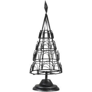 Clayre & Eef 6Y4608 Portacarte nero Ø 12x31 cm