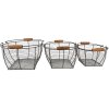 Clayre & Eef 6Y4660 Set di 3 cestini marrone 35x26x14 cm