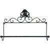 Clayre & Eef 6Y4676 Porta rotolo da cucina nero 44x10x29 cm