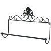 Clayre & Eef 6Y4676 Porta rotolo da cucina nero 44x10x29 cm