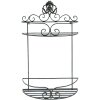 Clayre & Eef 6Y4677 Scaffale a muro 33x16x53 cm Nero