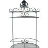 Clayre & Eef 6Y4677 Scaffale a muro 33x16x53 cm Nero