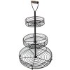 Clayre & Eef 6Y4687 Etagere a 3 piani nero Ø 34x59 cm