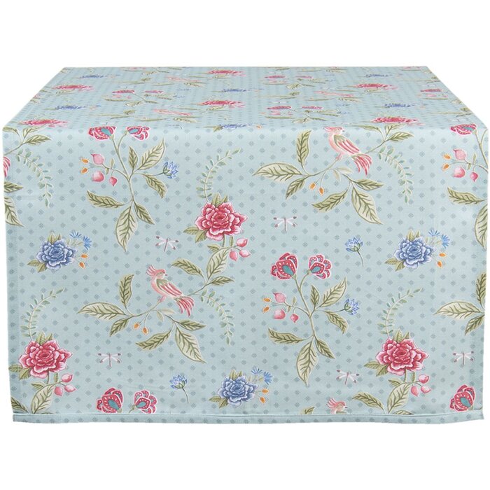 Clayre & Eef BLW64 Runner da tavola blu 50x140 cm