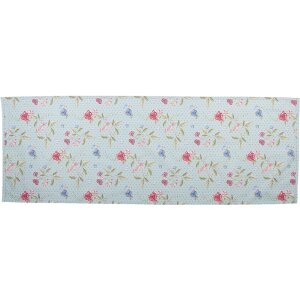 Clayre & Eef BLW64 Runner da tavola blu 50x140 cm
