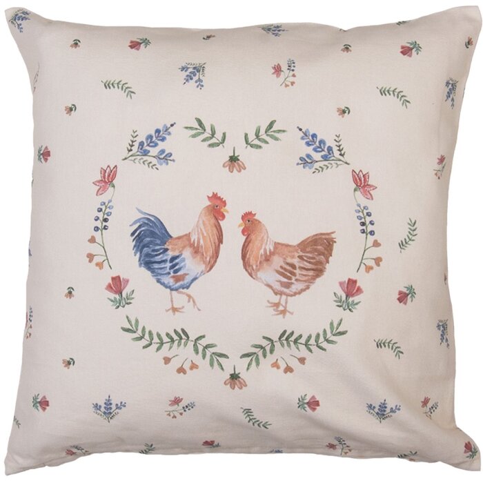 Clayre & Eef CAR21 Copricuscino Beige 40x40 cm