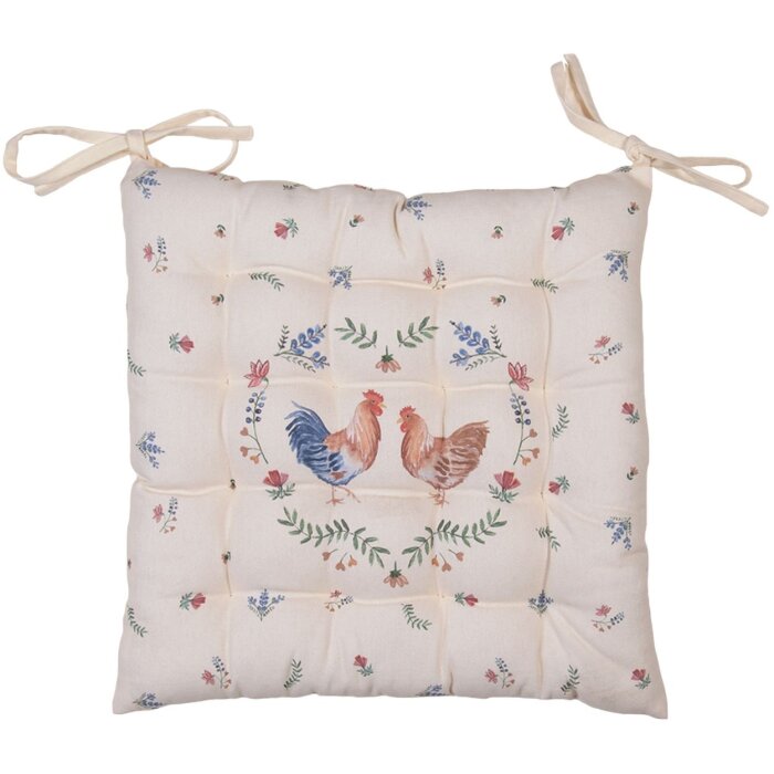 Clayre & Eef CAR29 Cuscino per sedia in schiuma Beige 39x39 cm