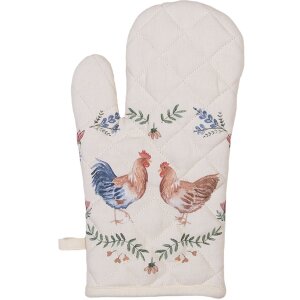 Clayre & Eef CAR44 Guanti da forno beige 18x30 cm