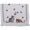 Clayre & Eef CT014 Asciugamano per ospiti bianco 40x66 cm