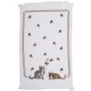 Clayre & Eef CT014 Asciugamano per ospiti bianco 40x66 cm
